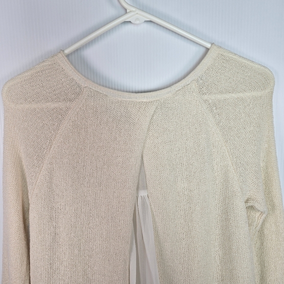 Anthropologie MOTH Women's Pullover Knit Open Back Sweater 3/4 Sleeve XS - Picture 7 of 14